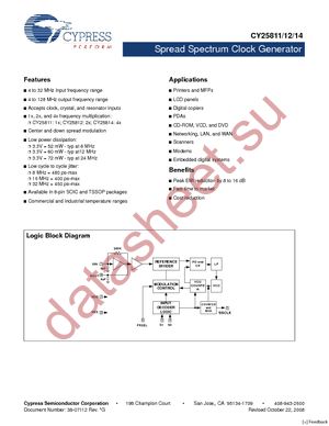 CY25811SXI datasheet  